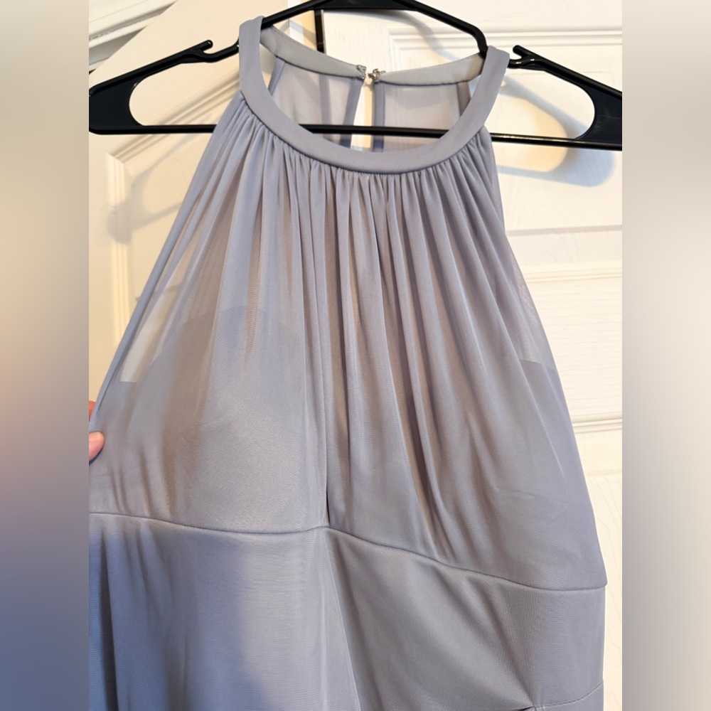 David's Formal Gray Halter Dress - Picture 3 of 9